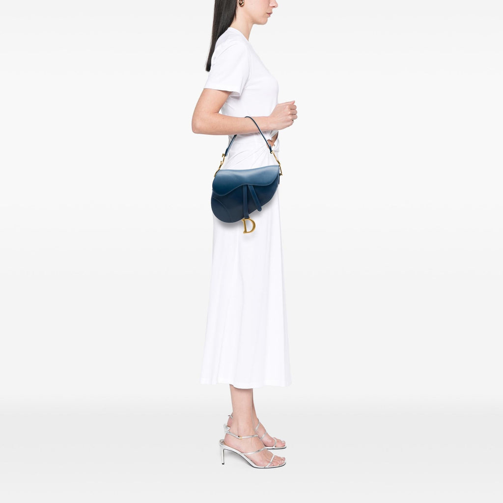 Dior Gradient Calfskin Saddle Bag - Blue