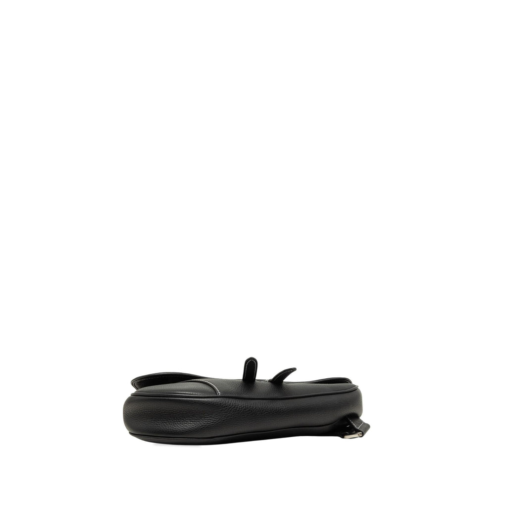 Dior Grained Calfskin Saddle Crossbody Bag - Black