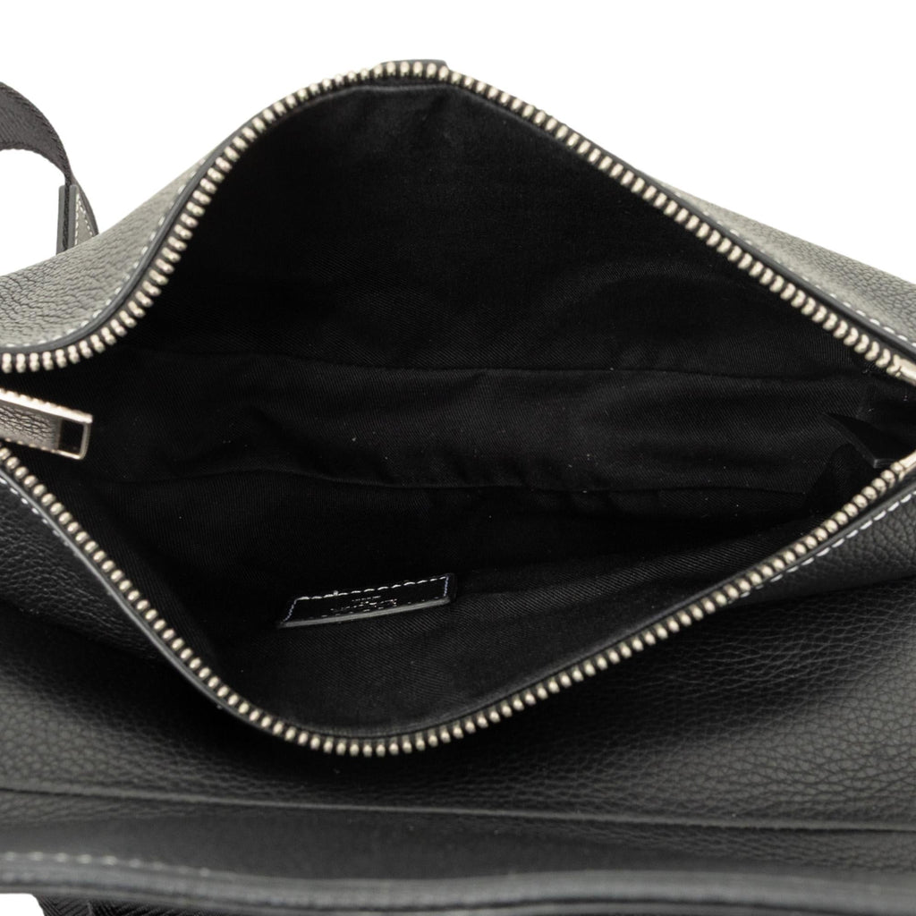 Dior Grained Calfskin Saddle Crossbody Bag - Black