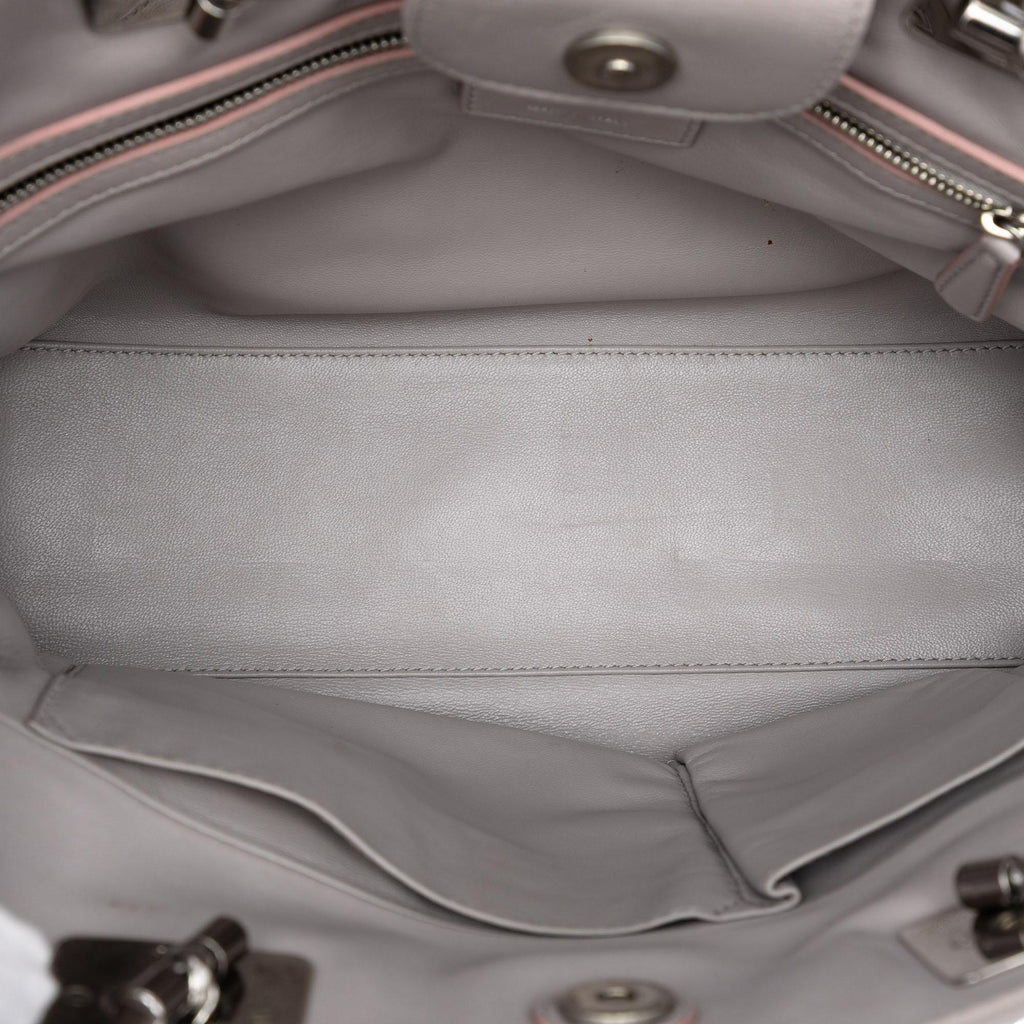 Dior Lambskin Cannage Granville Chain Tote Bag - Grey