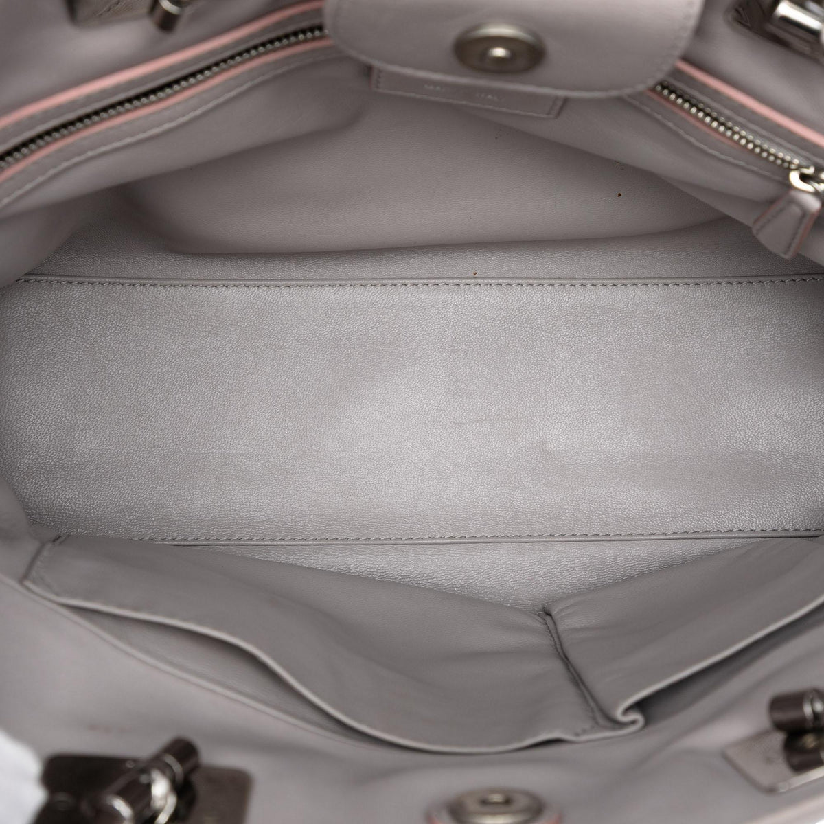 Dior Lambskin Cannage Granville Chain Tote Bag - Grey
