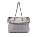 Dior Lambskin Cannage Granville Chain Tote Bag - Grey