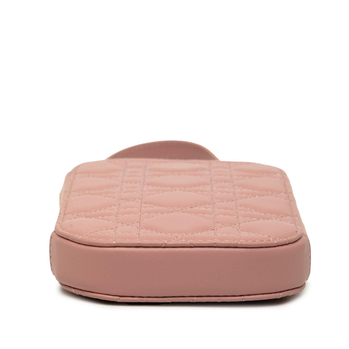 Dior Lambskin Cannage Lady Dior Call in Phone Holder Satchel - Pink