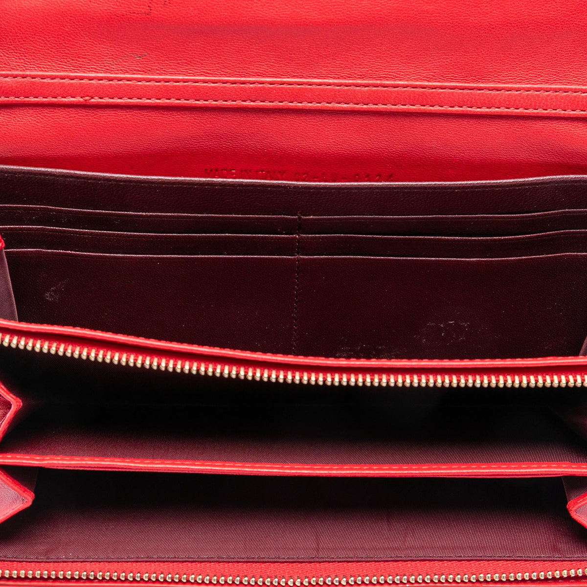 Dior Lambskin Cannage Miss Dior Promenade Wallet on Chain - Red