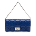 Dior Lambskin Cannage Miss Dior Promenade Wallet on Chain - Blue