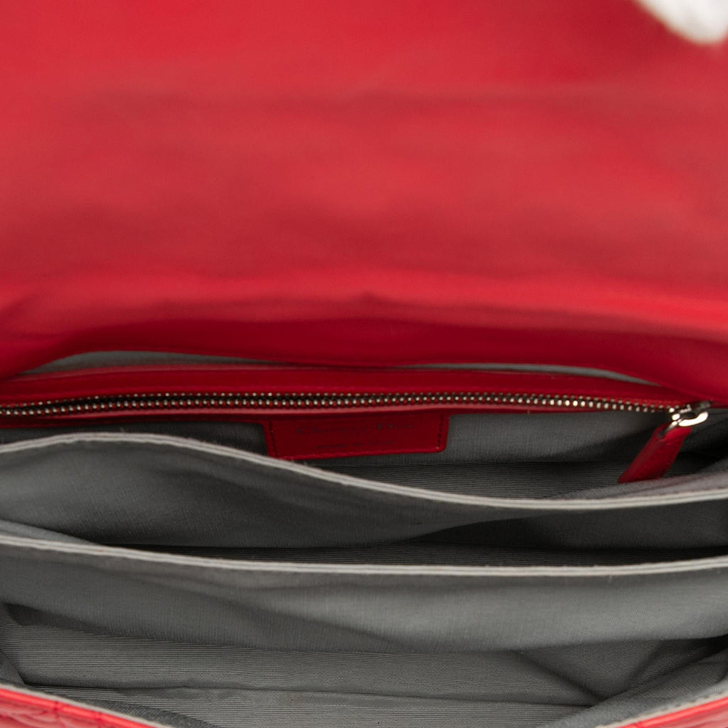 Dior Lambskin Cannage New Lock Shoulder Bag - Red