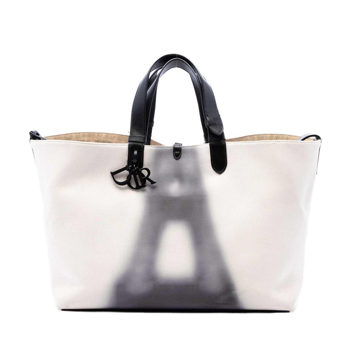 Dior Large Canvas Eiffel Tower Toujours Tote Bag - Black/White