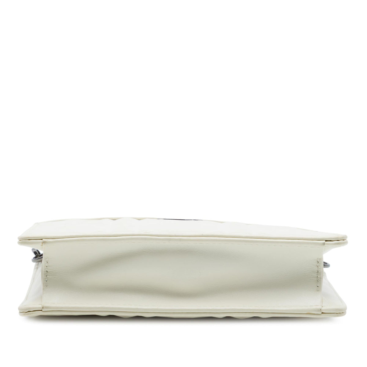 Dior Macrocannage Diamond Calfskin Caro Every Dior Pouch Crossbody Bag - White