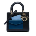 Dior Medium Calfskin Pockets Lady Dior Satchel - Black