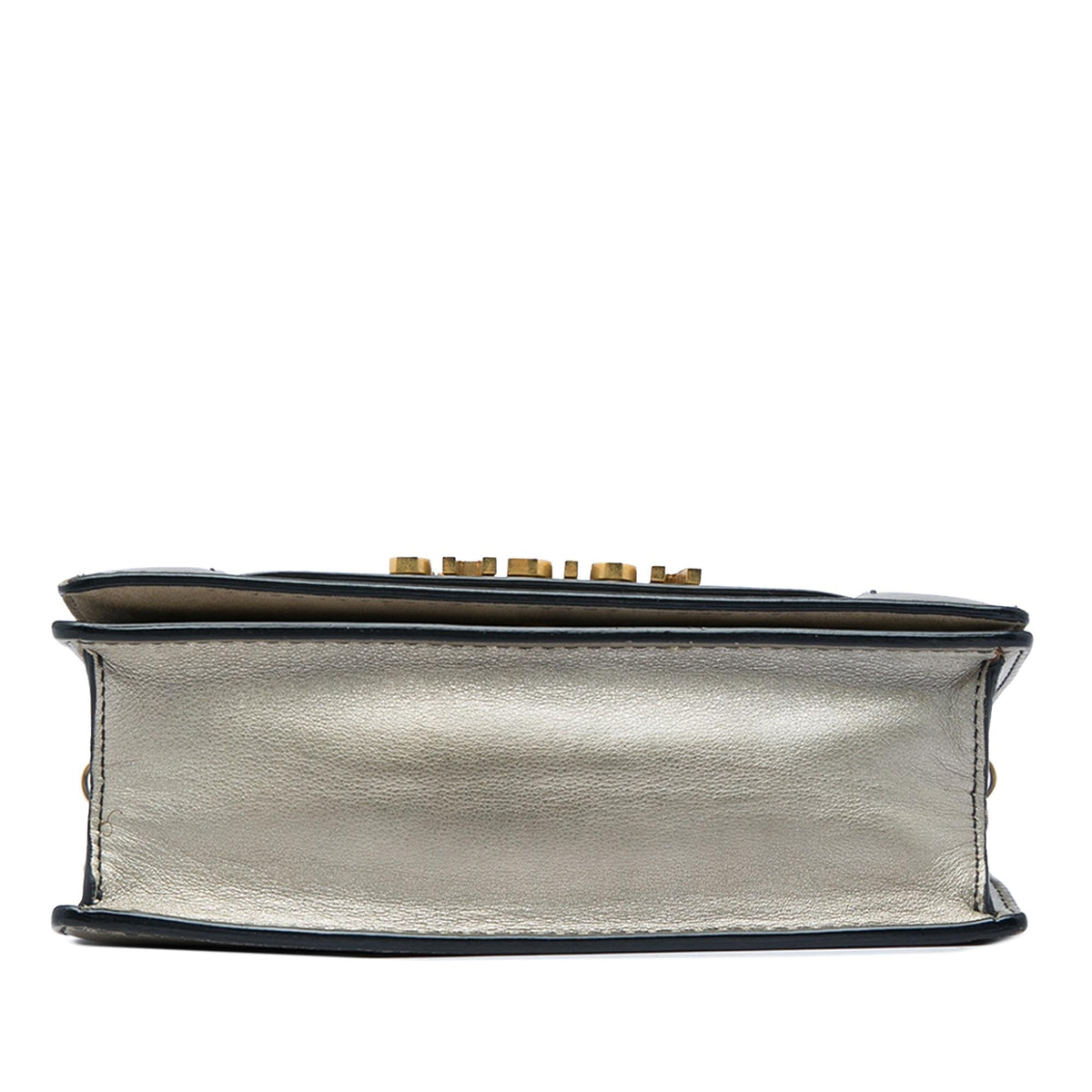 Dior Metallic Calfskin JAdior Clutch with Chain - Silver