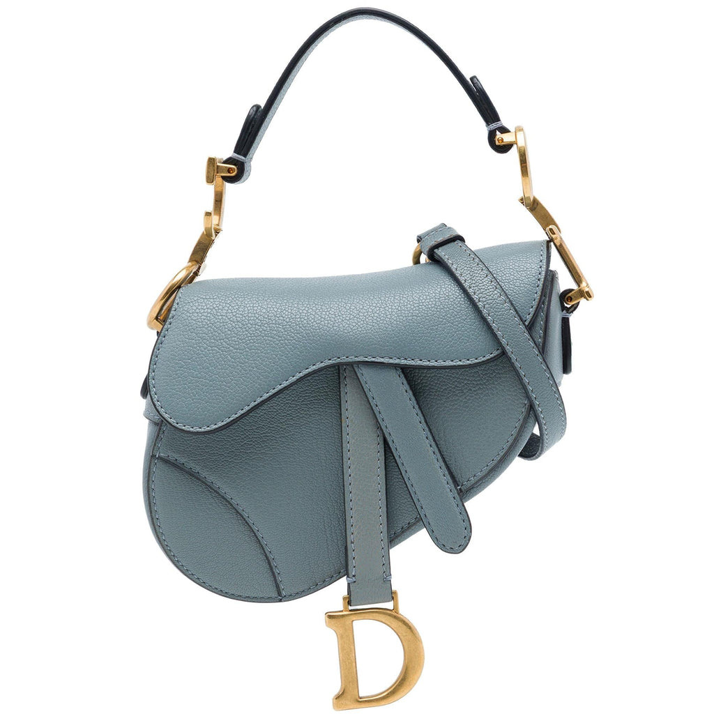 Dior Micro Goatskin Saddle Bag - Blue