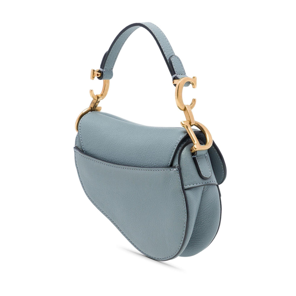 Dior Micro Goatskin Saddle Bag - Blue