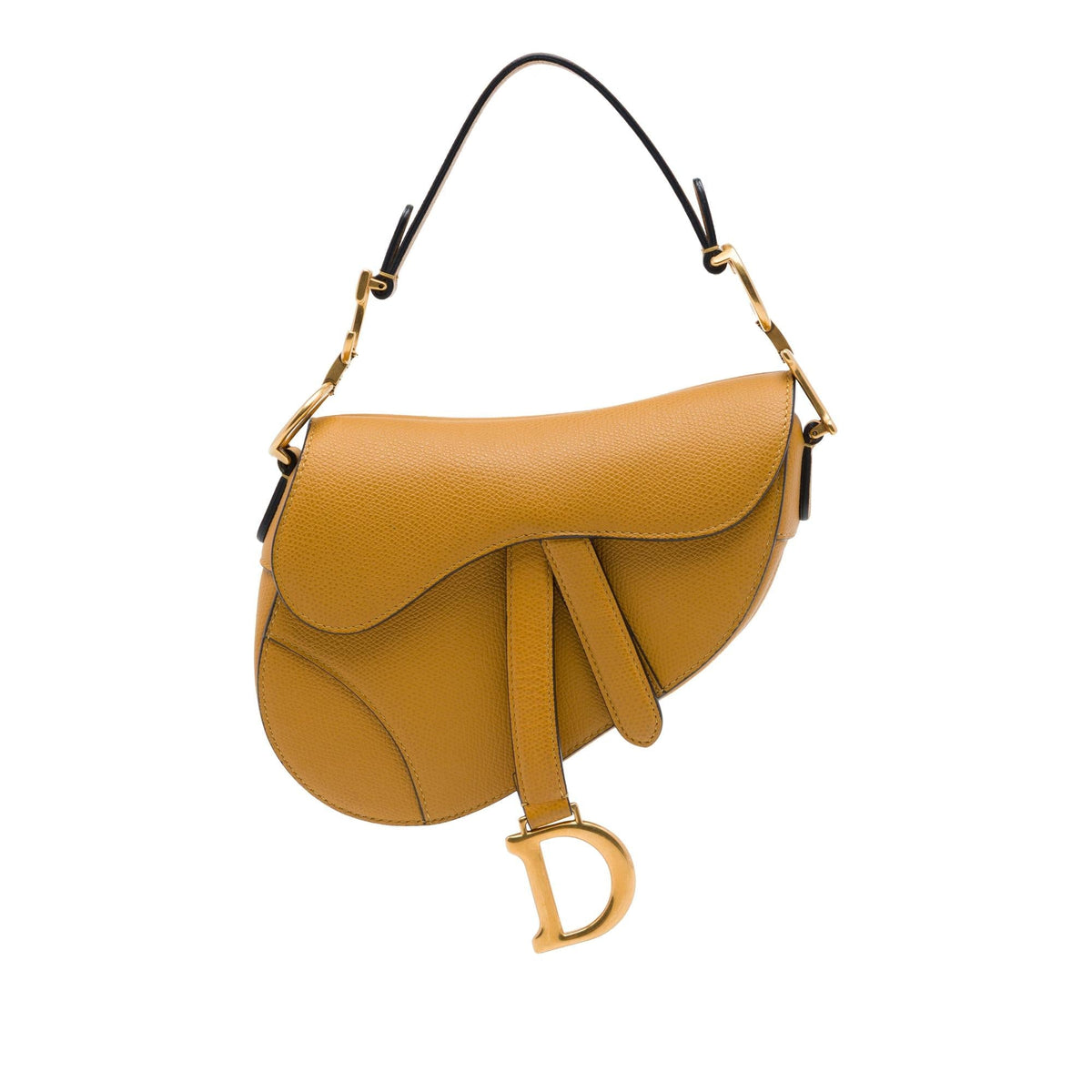 Dior Mini Grained Calfskin Saddle Bag - Brown