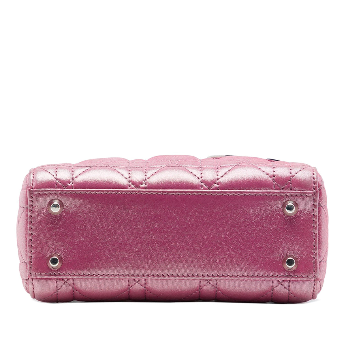 Dior Mini Iridescent Lambskin Cannage Lady Dior Satchel - Pink