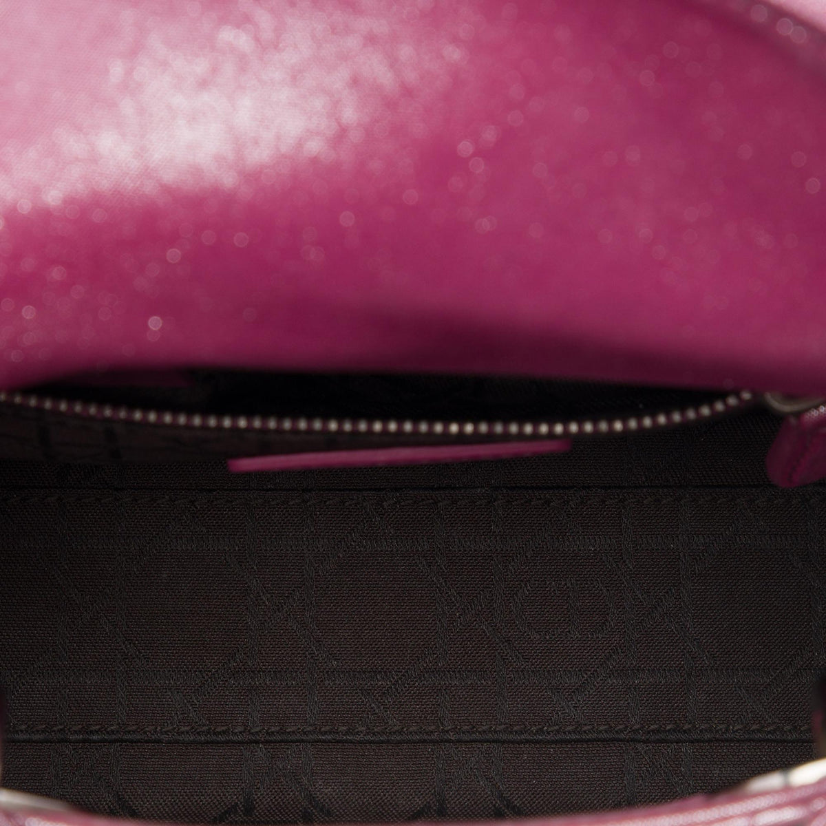 Dior Mini Iridescent Lambskin Cannage Lady Dior Satchel - Pink