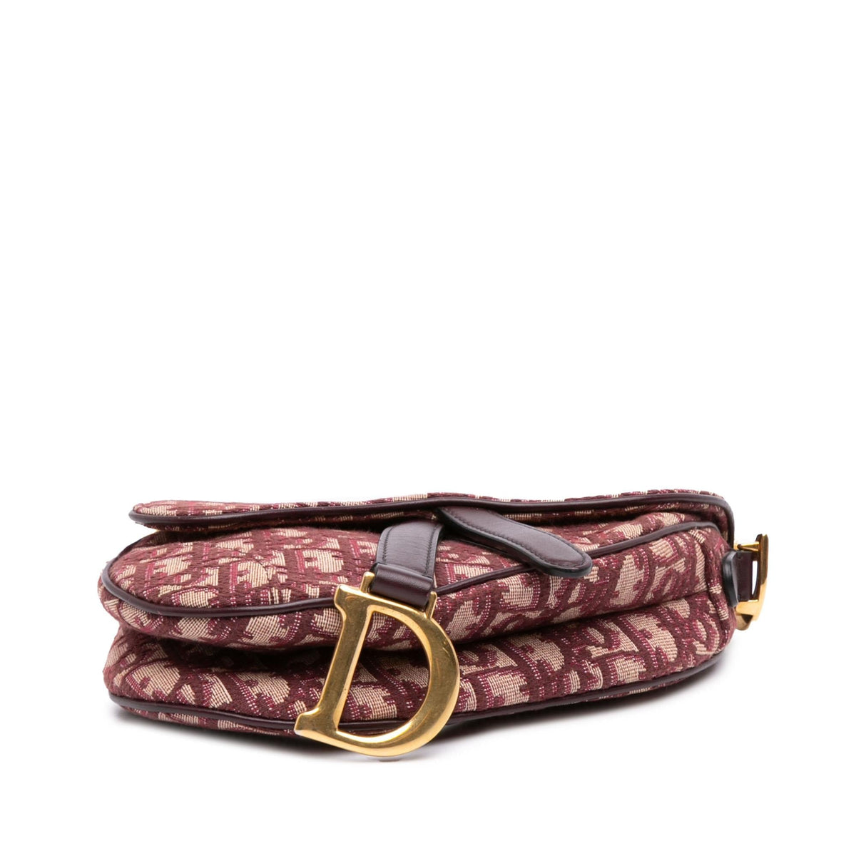 Dior Mini Oblique Canvas Saddle Bag - Red
