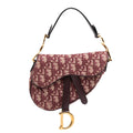 Dior Mini Oblique Canvas Saddle Bag - Red