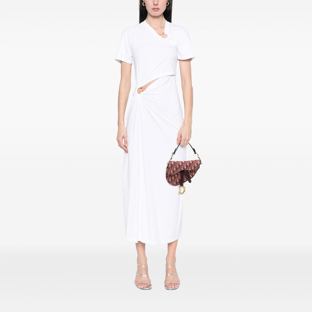 Dior Mini Oblique Canvas Saddle Bag - Red