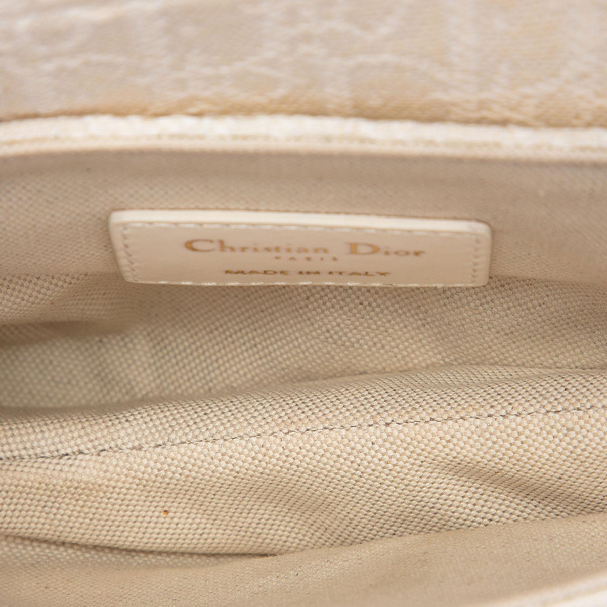 Dior Mini Oblique Embroidered Canvas Saddle Bag - White