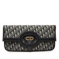 Dior Oblique Canvas Fold Over Clutch - Blue