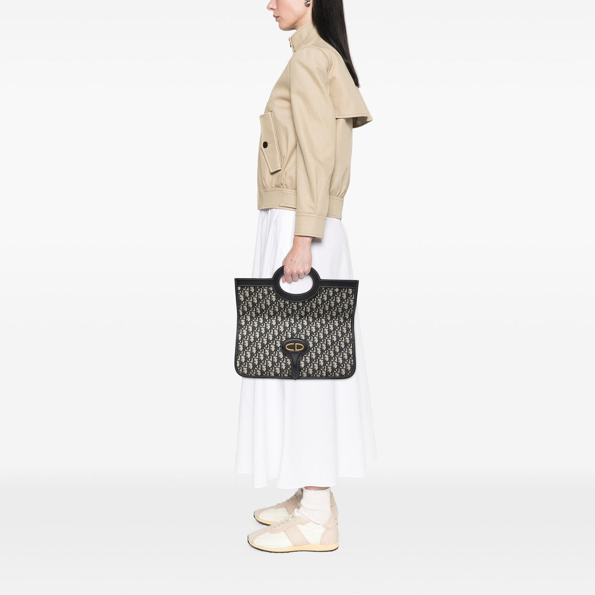 Dior Oblique Canvas Fold Over Clutch - Blue