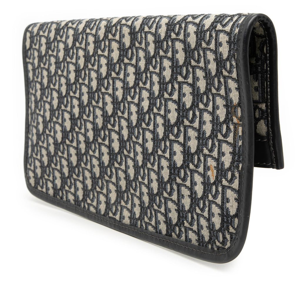 Dior Oblique Canvas Fold Over Clutch - Blue
