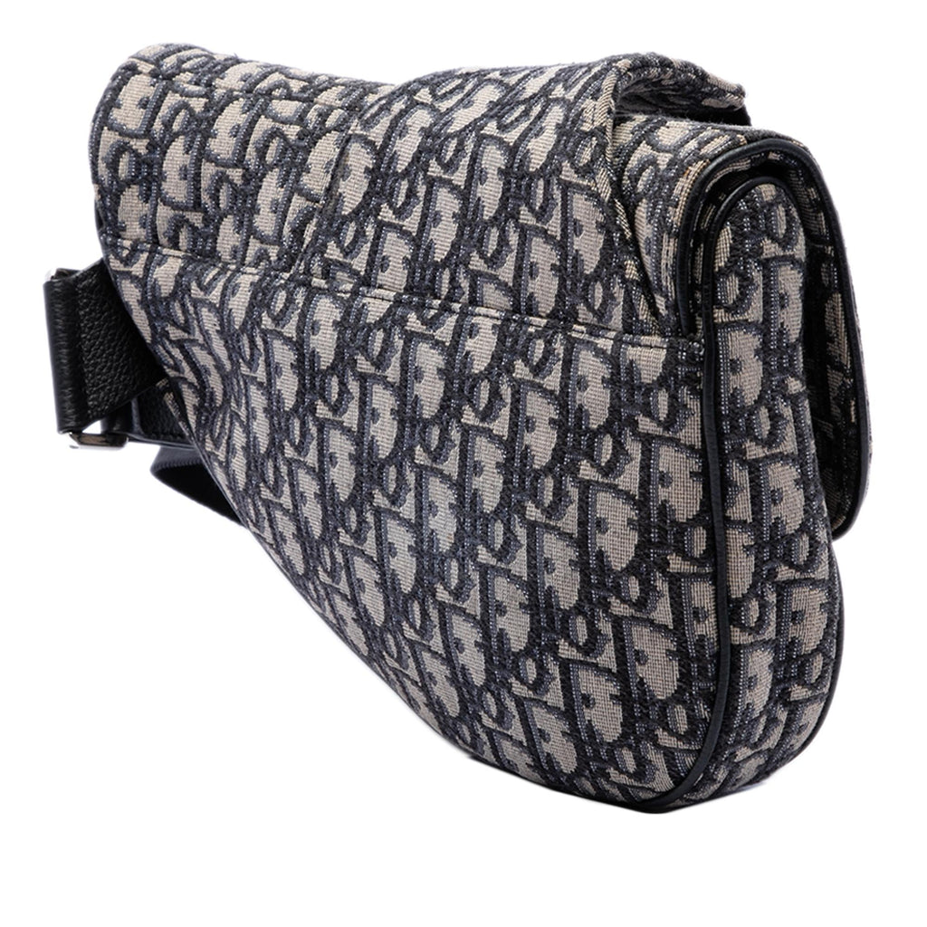 Dior Oblique Canvas Saddle Crossbody Bag - Blue