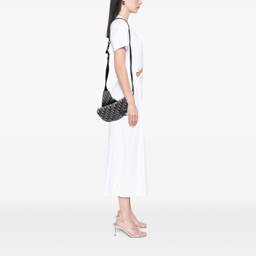 Dior Oblique Canvas Saddle Crossbody Bag - Blue