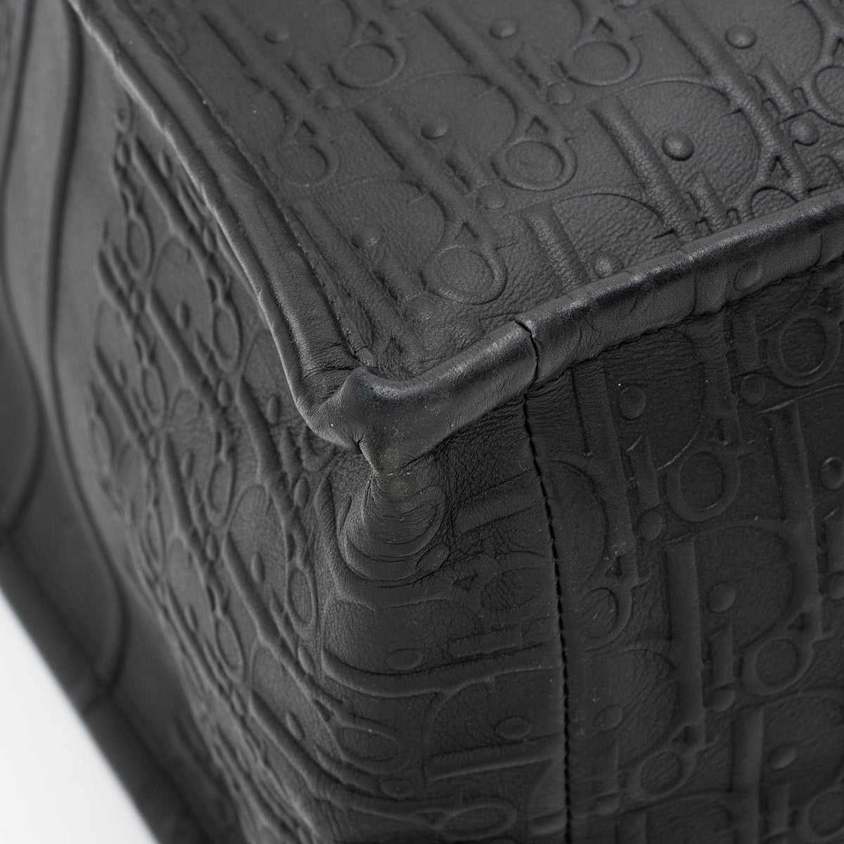 Dior Oblique Embossed Calfskin Large Book Tote Bag - Black
