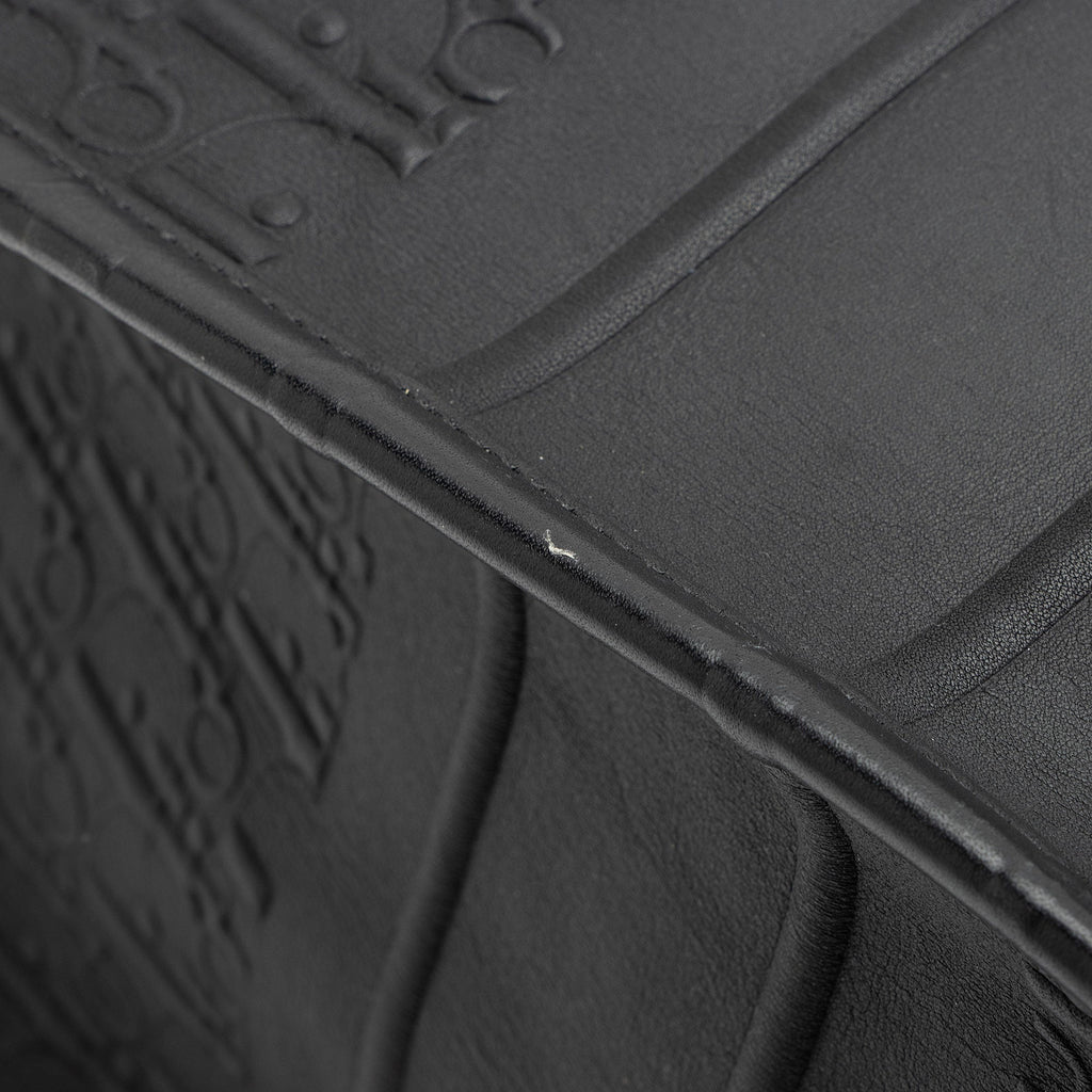 Dior Oblique Embossed Calfskin Large Book Tote Bag - Black