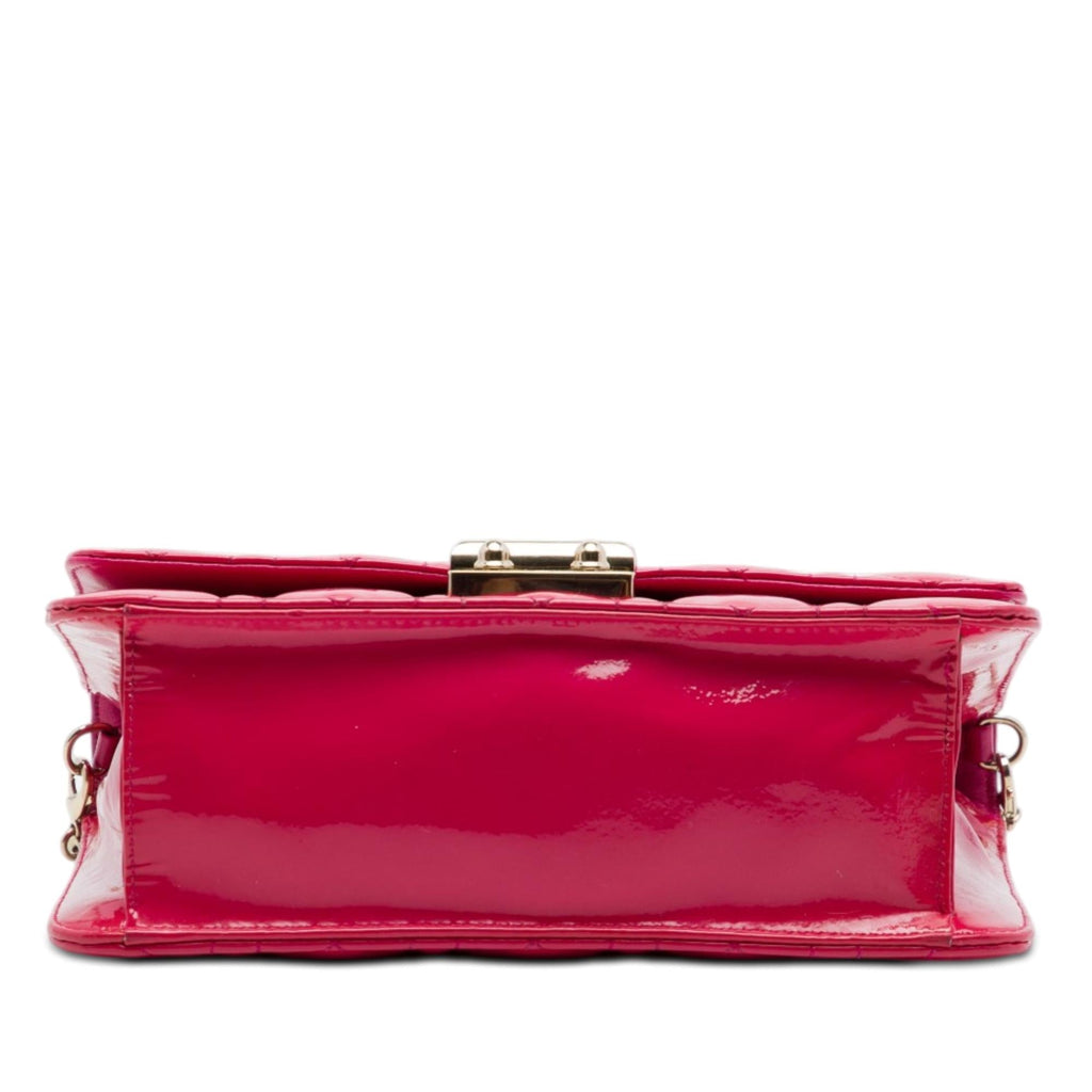 Dior Patent Cannage Miss Dior Promenade Crossbody Bag - Pink