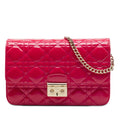 Dior Patent Cannage Miss Dior Promenade Crossbody Bag - Pink