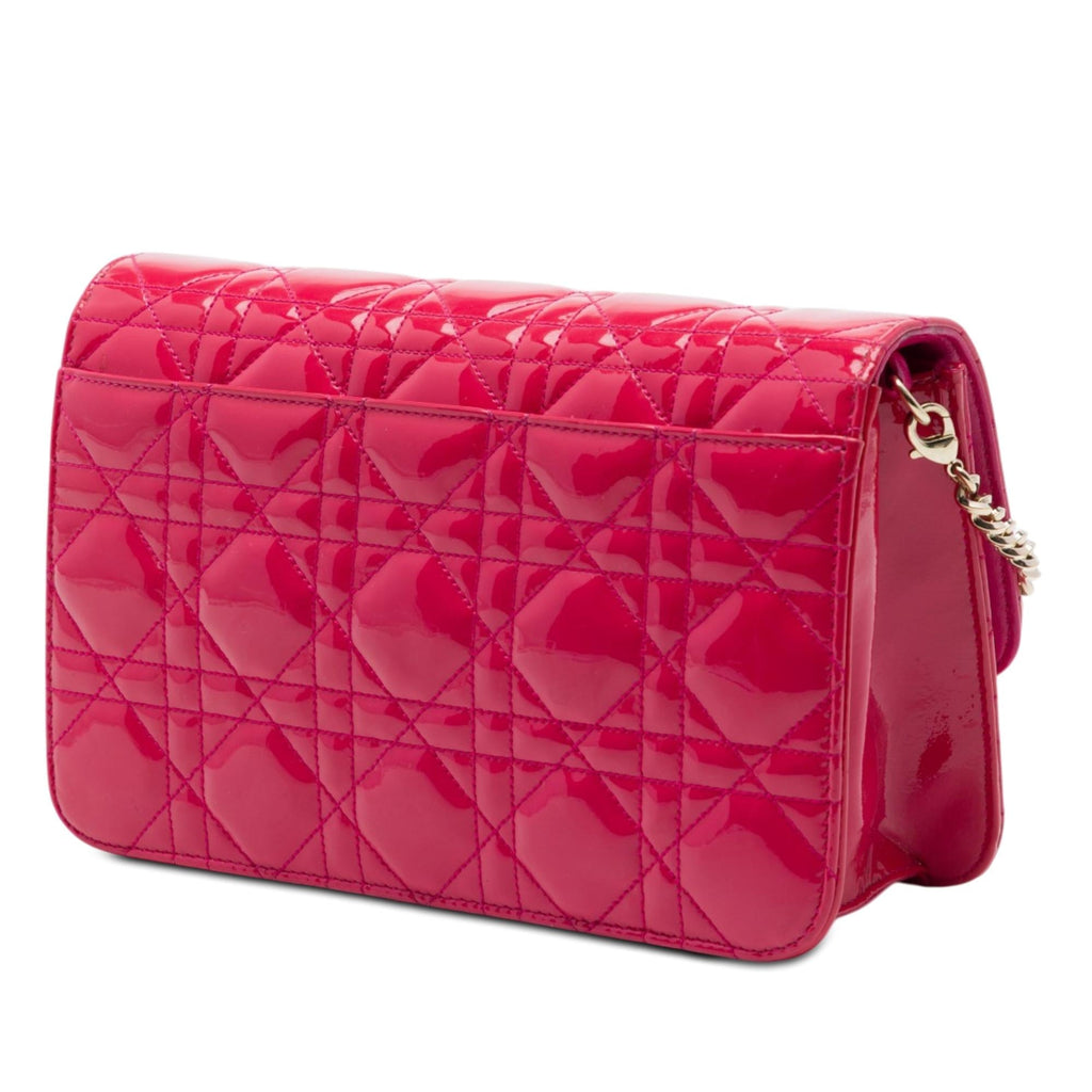 Dior Patent Cannage Miss Dior Promenade Crossbody Bag - Pink
