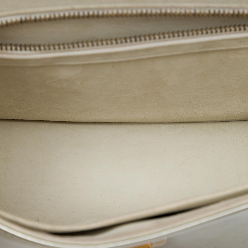 Dior Small Studded Patent Diorama Flap Crossbody Bag - Silver