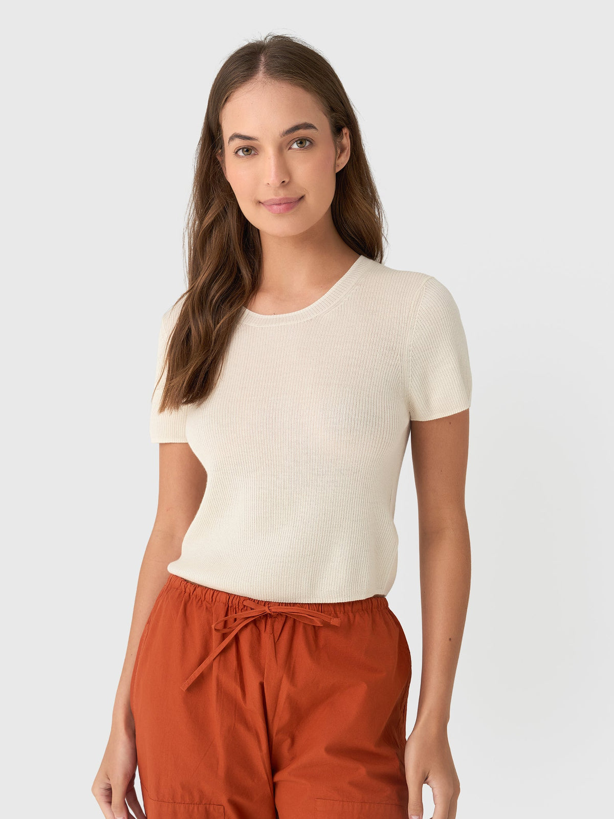 Eterne Women's Rib Stitch Baby Tee