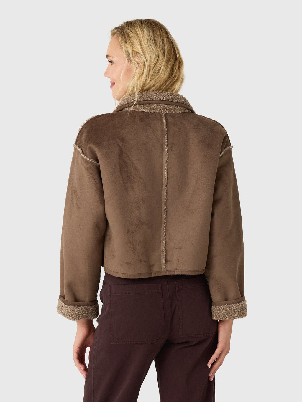 Velvet Women's Esme Sherpa Reversible Cropped Jacket