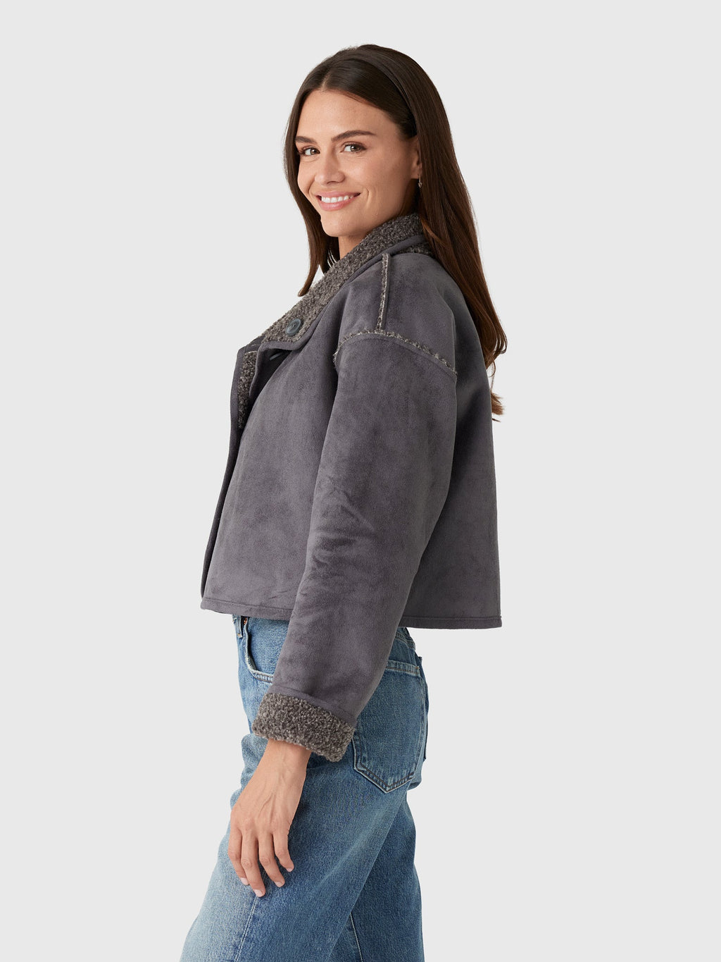 Velvet Women's Esme Sherpa Reversible Cropped Jacket