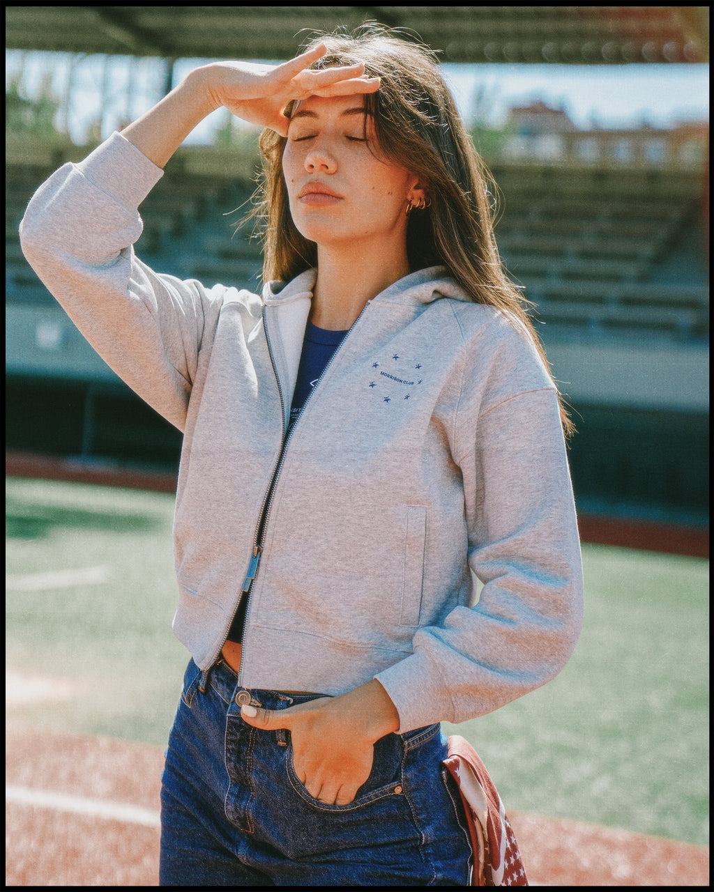 FLAG WMN ZIPPER