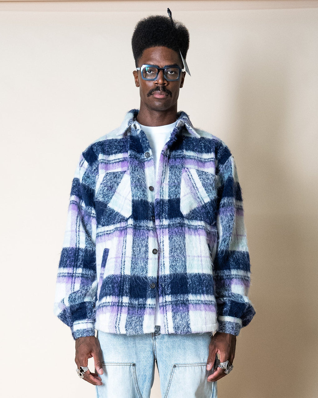 EPTM SIDE SLIT FLANNEL PURPLE