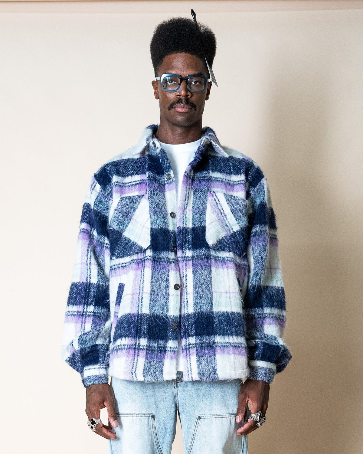 EPTM SIDE SLIT FLANNEL PURPLE