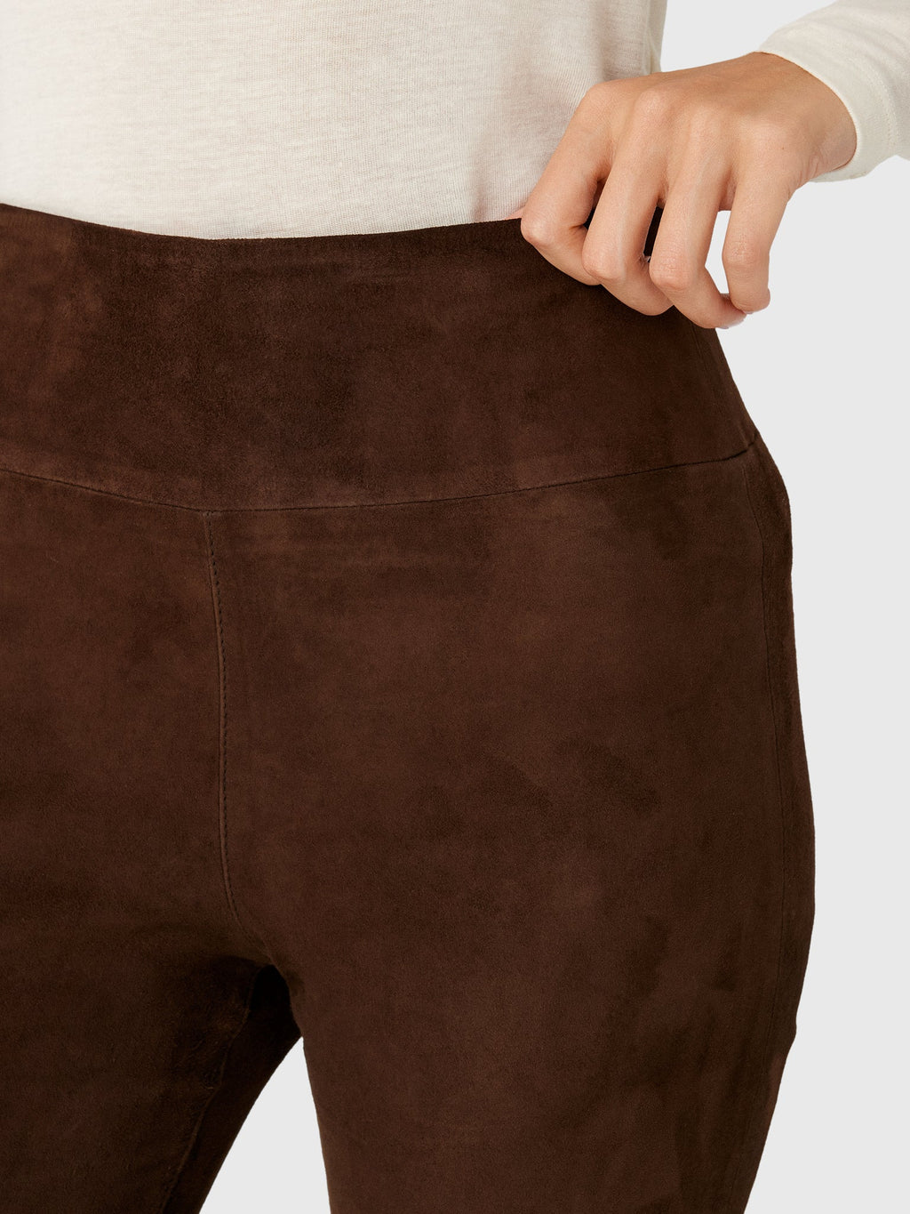 SPRWMN Women's Suede Ankle Flare Legging