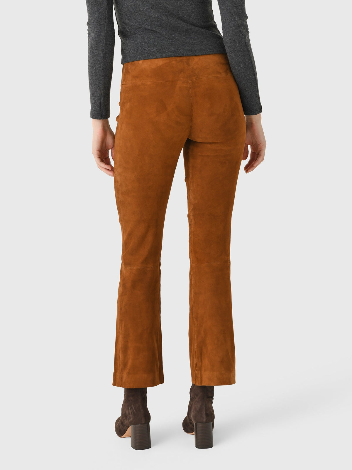 SPRWMN Women's Suede Ankle Flare Legging