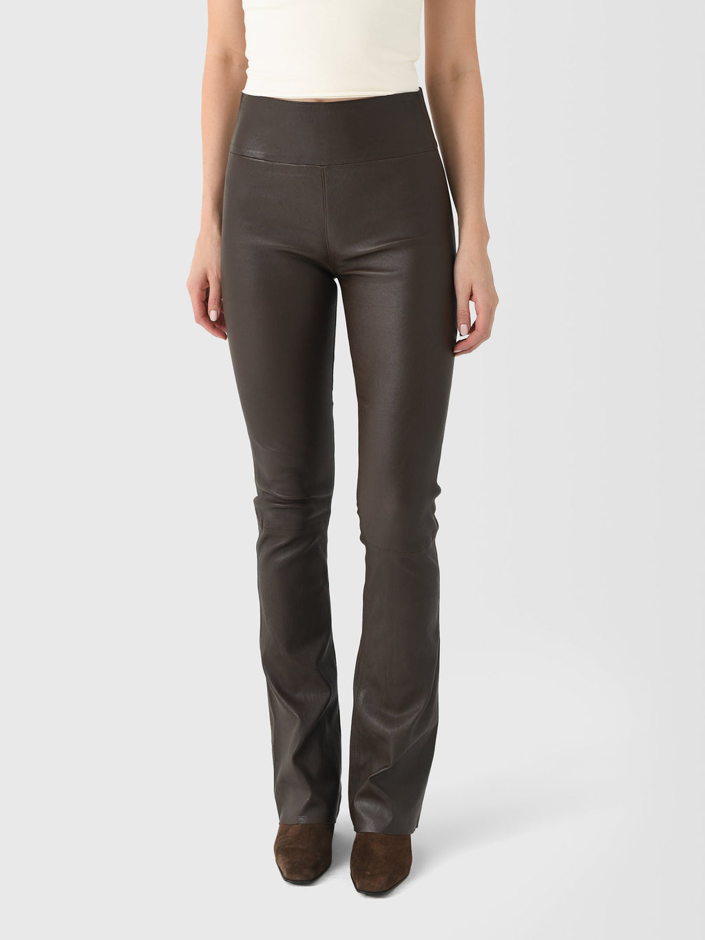 SPRWMN Women's Jane Leather Micro Flare Pant