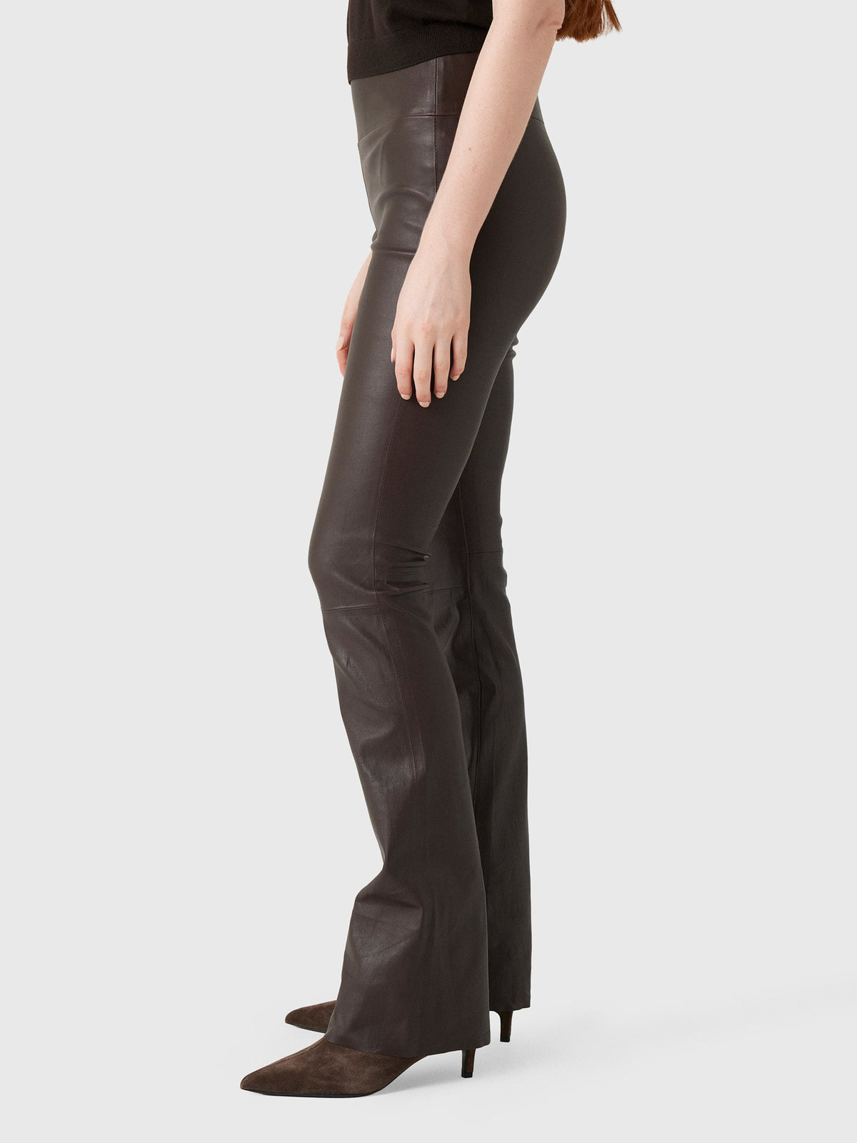 SPRWMN Women's Jane Leather Micro Flare Pant