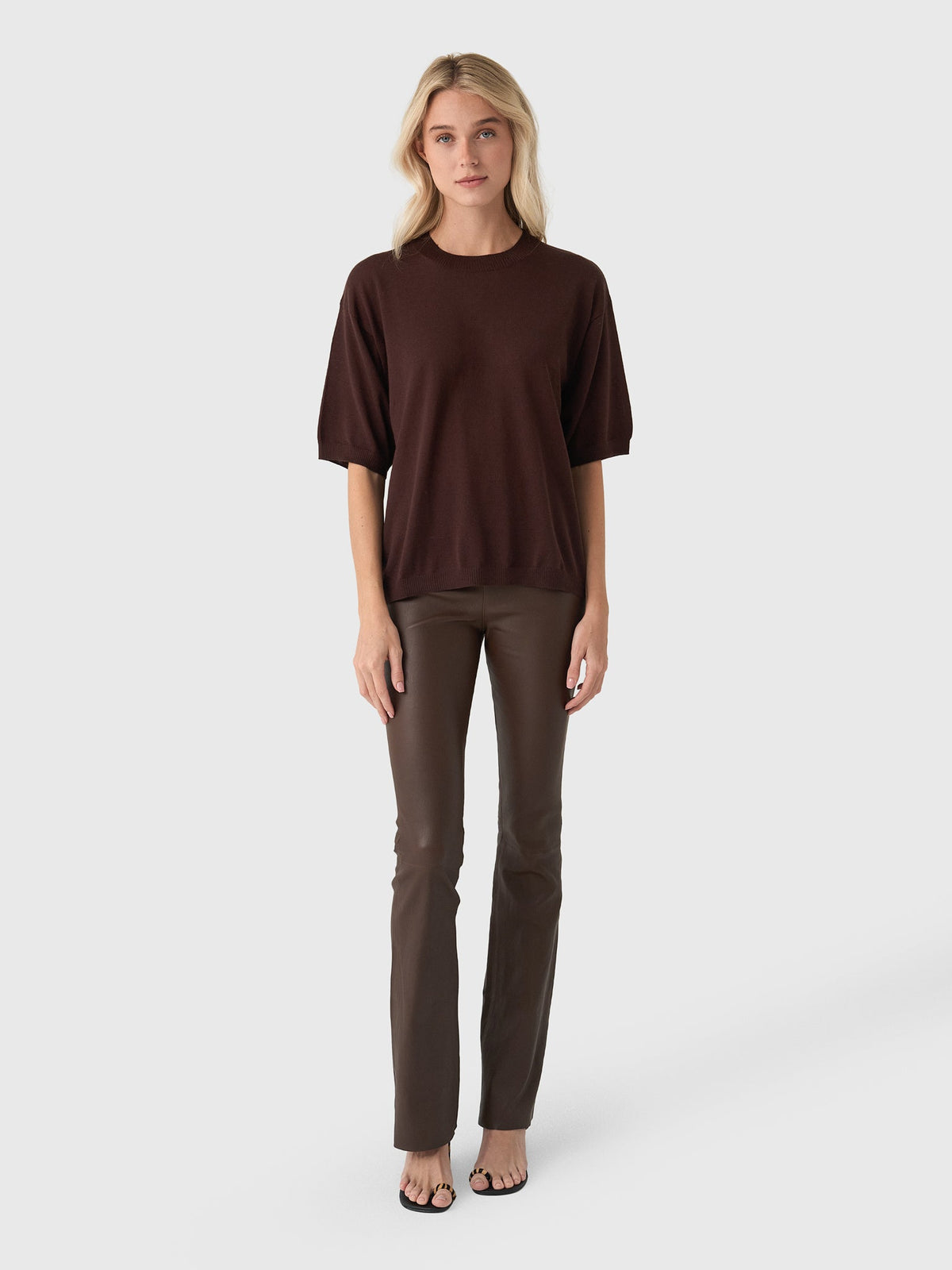SPRWMN Women's Jane Leather Micro Flare Pant