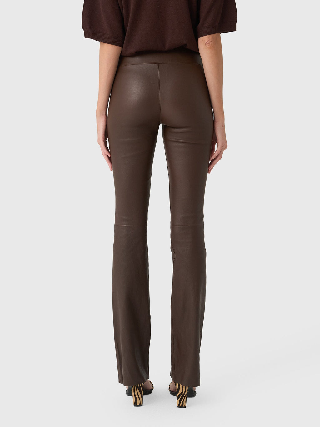 SPRWMN Women's Jane Leather Micro Flare Pant