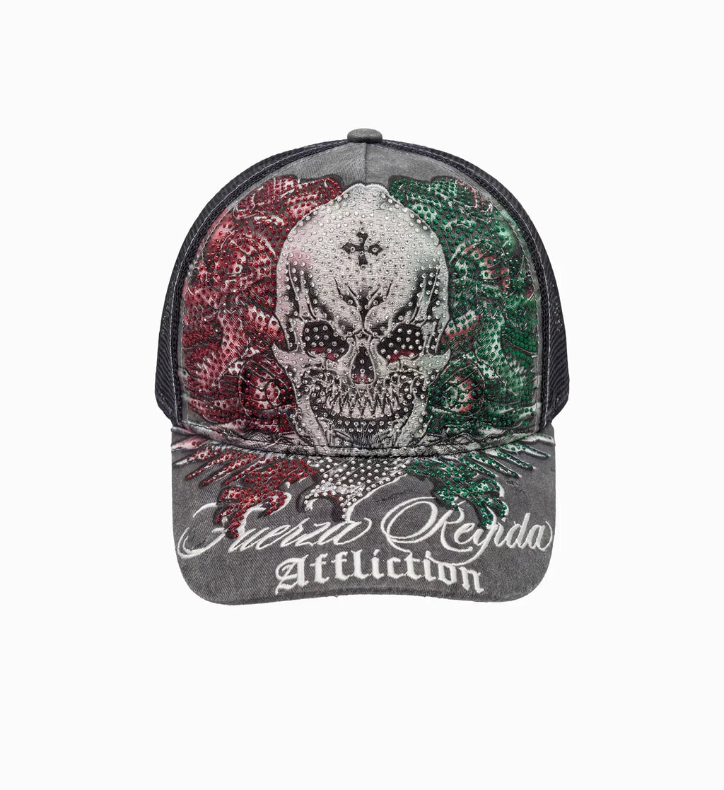 AFFLICTION FUERZA REGIDA OYE HAT ' COLOR SPRAY