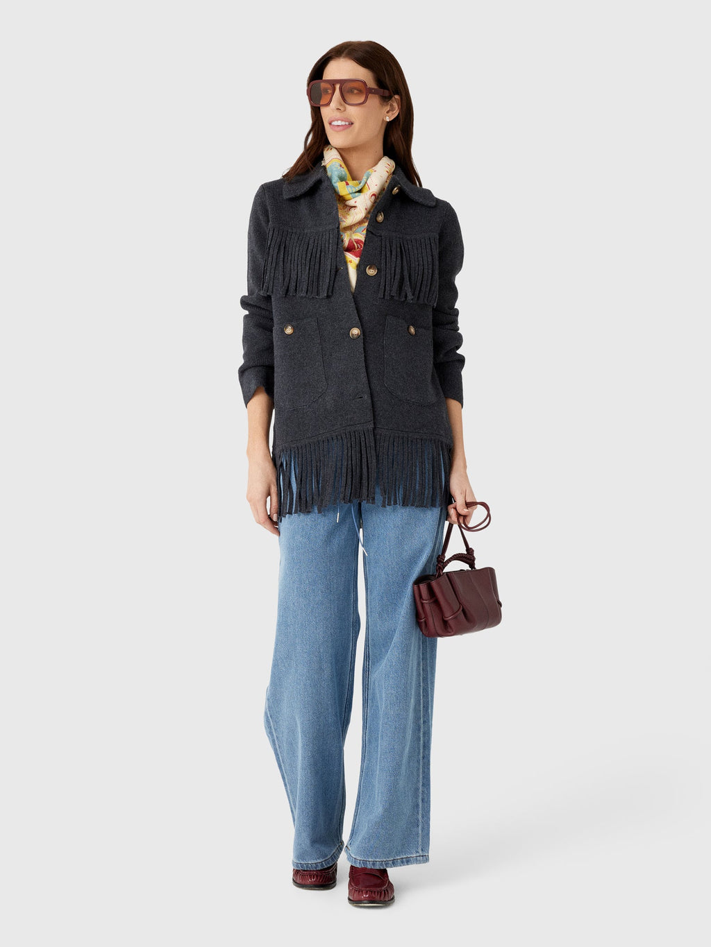 Love Note Women's Fringe Sweater Jacket