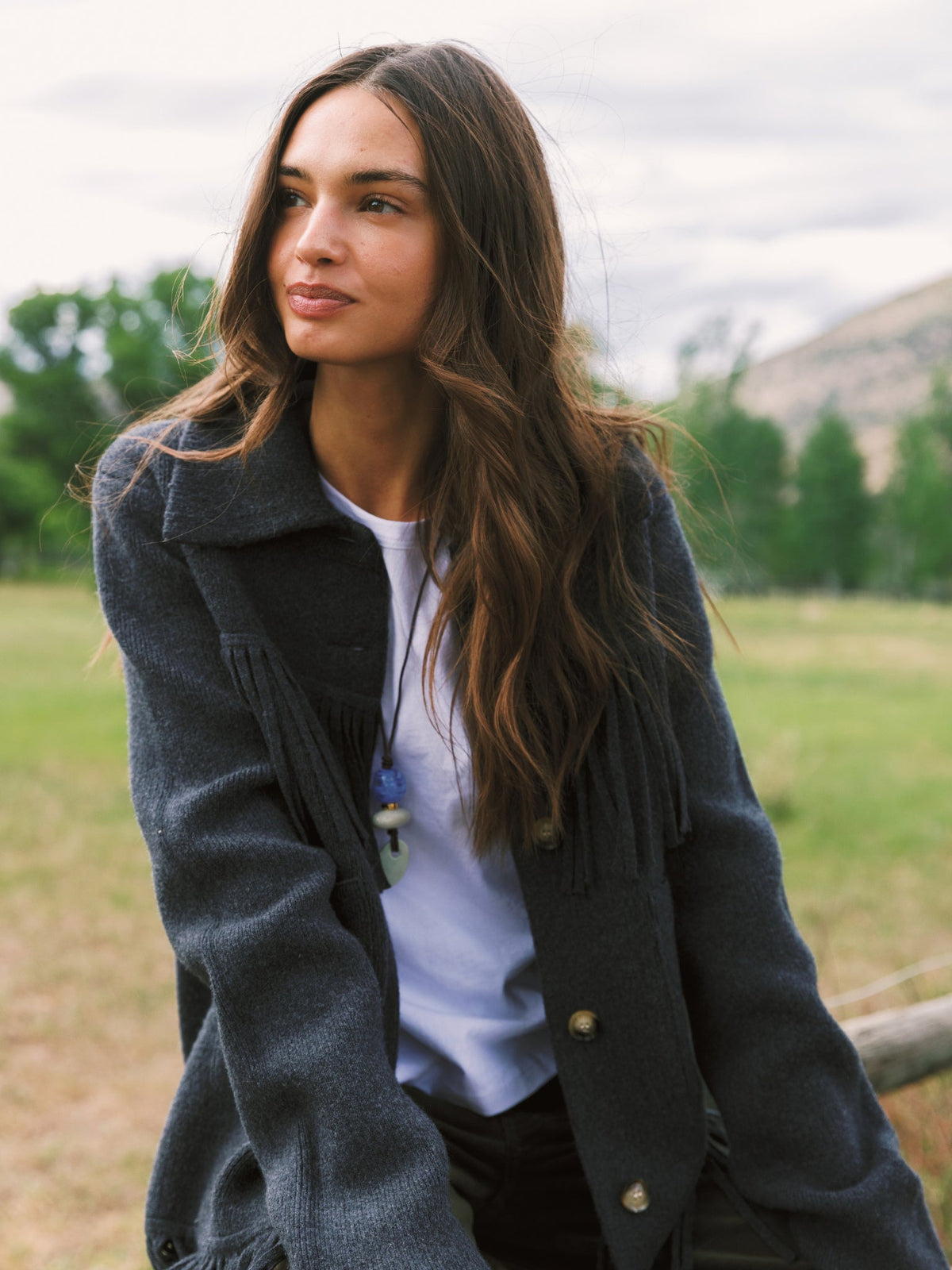 Love Note Women's Fringe Sweater Jacket