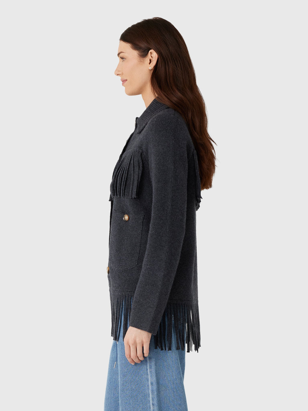 Love Note Women's Fringe Sweater Jacket